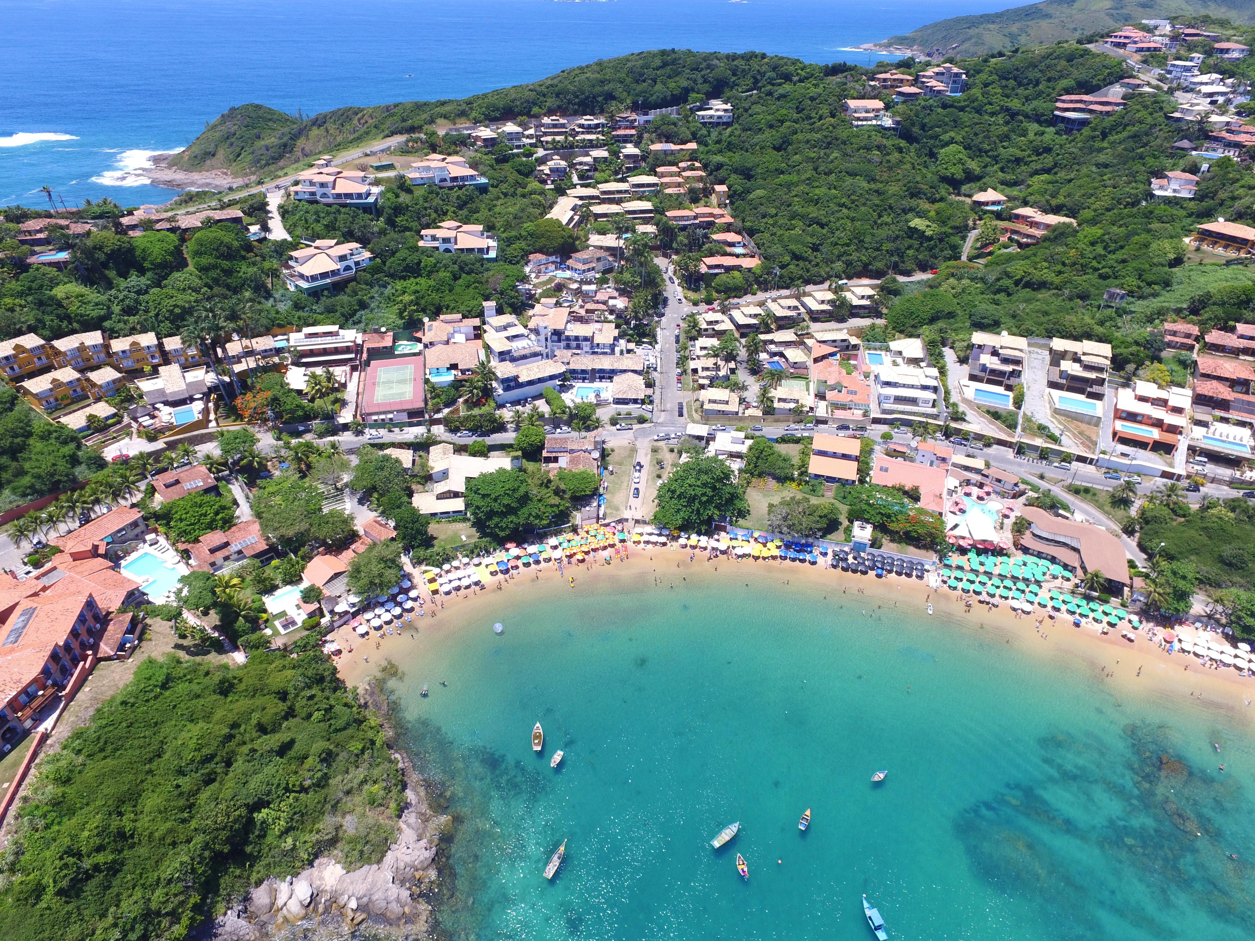 Pousada Praia Joao Fernandes Armacao dos Buzios Exterior photo Aerial view of the beach