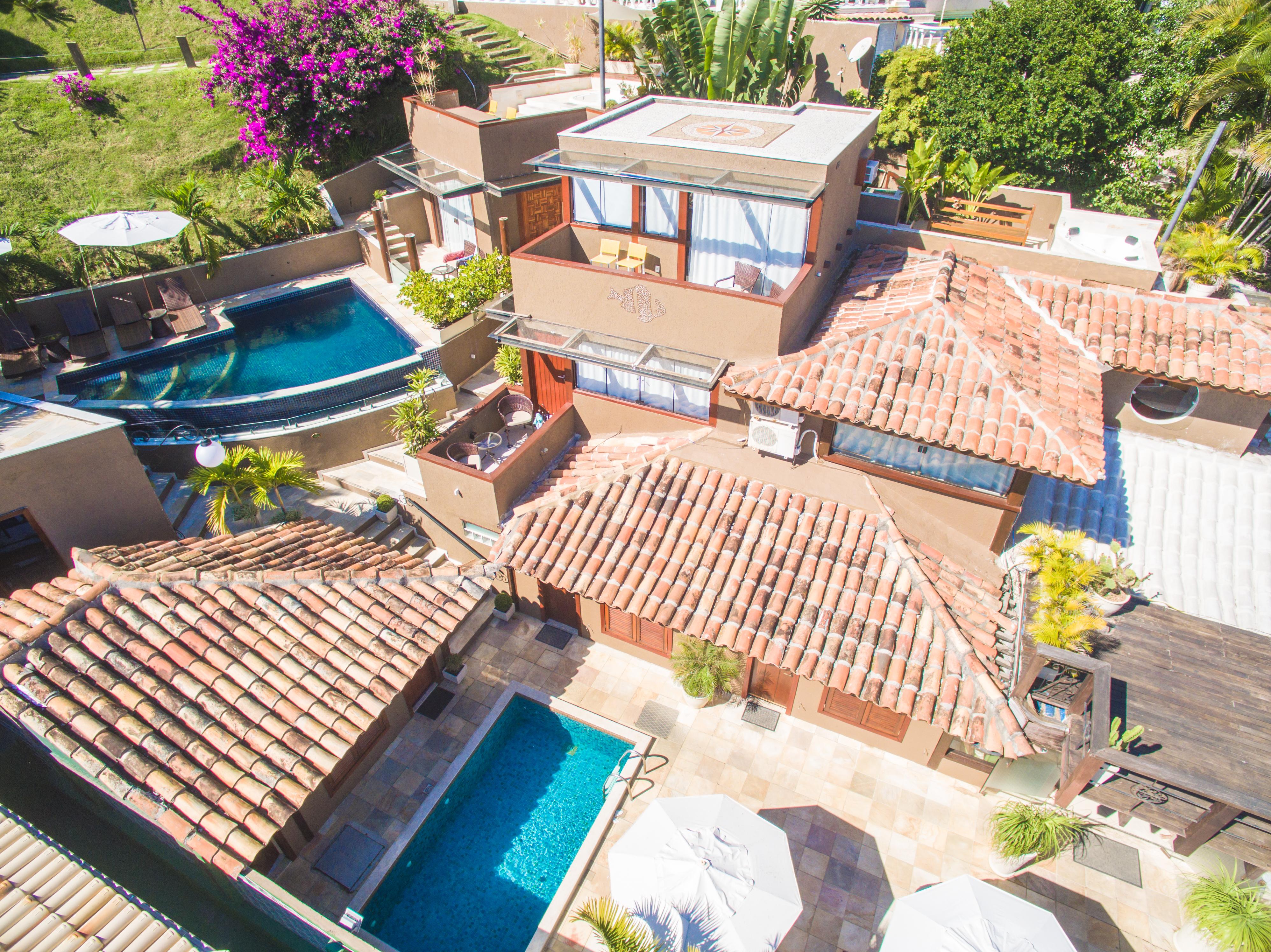 Pousada Praia Joao Fernandes Armacao dos Buzios Exterior photo Aerial view of the hotel